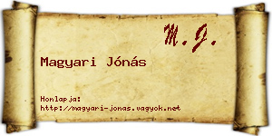 Magyari Jónás névjegykártya